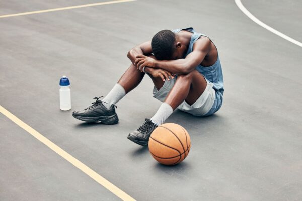 Young athlete dealing with sports performance anxiety